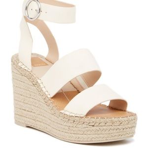 Dolce Vita white wedges